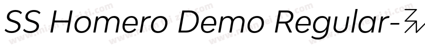SS Homero Demo Regular字体转换